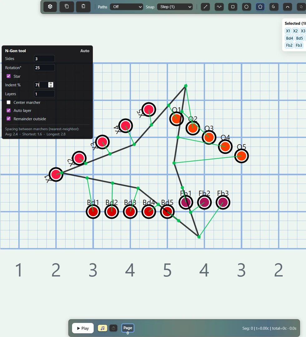 Marching Mapper NGon tool