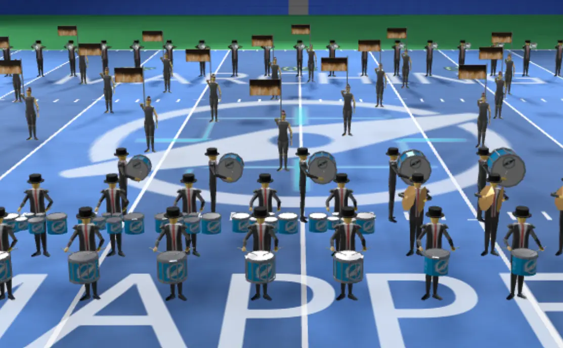 Music and percussion playback in Marching Mapper